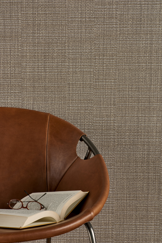 Vinyl Wall Covering Genon Contract Twisted Twill Cool Stone Room Scene