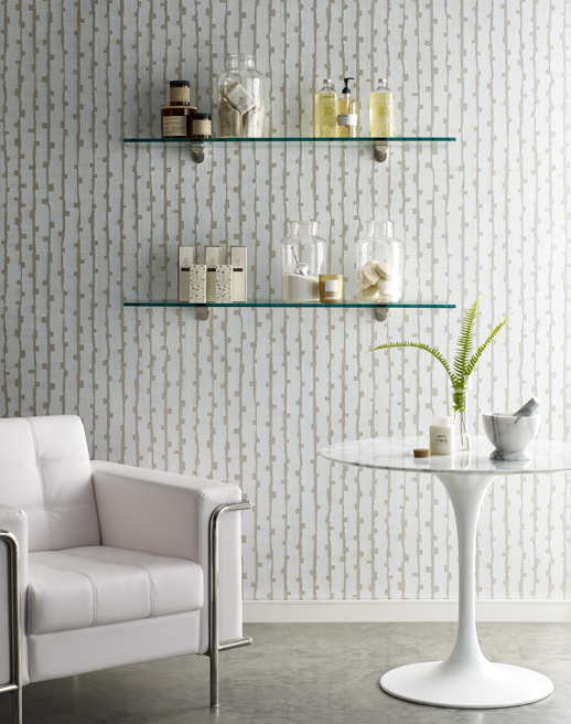 Specialty Wallcovering Handcrafted Aster Orbit Room Scene