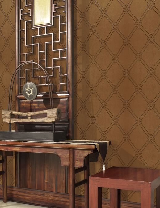 Specialty Wallcovering Handcrafted Gilliam Titanium Room Scene