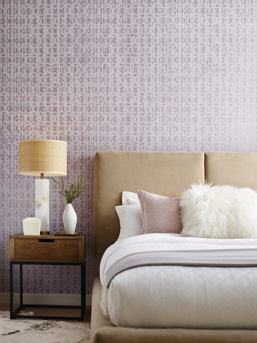 Specialty Wallcovering Handcrafted Montage Lavender Fields Room Scene