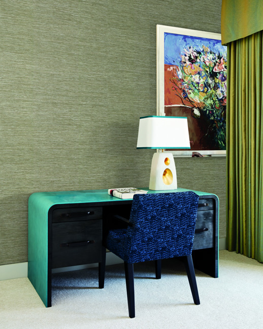 Vinyl Wall Covering High Performance Textiles Reeves Raven Room Scene