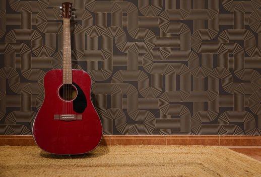 Vinyl Wall Covering Len-Tex Contract Rhythm AMBER Room Scene