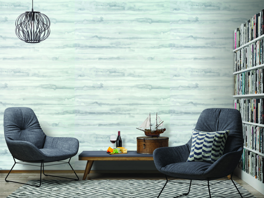 Vinyl Wall Covering Len-Tex Contract Rising Tide Party Wave Room Scene