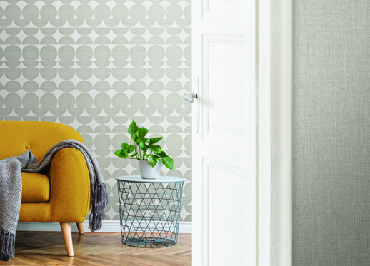 Vinyl Wall Covering Len-Tex Contract Simplify Lime in the Coconut Room Scene