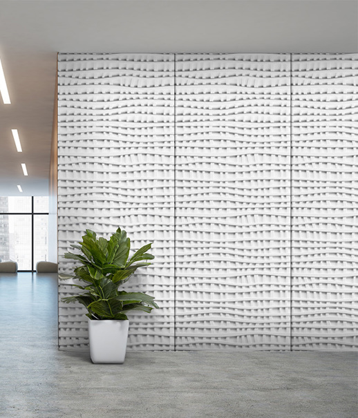 Vinyl Wall Covering Mega Textures Twill Brown Room Scene
