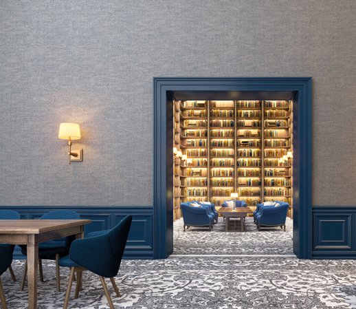 Textile Wallcovering Natural Textiles Miriam Rouge Room Scene