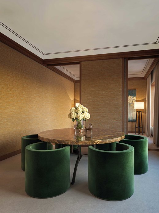 Textile Wallcovering Natural Textiles Wilde Rosewood Room Scene