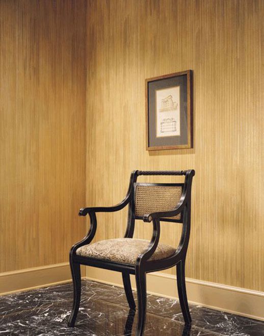 Specialty Wallcovering Opulence Hollingsworth Taupe Room Scene