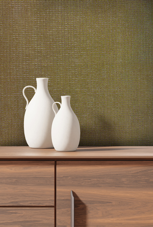 Textile Wallcovering Performance Textile Wallcoverings Marian Stripe Charcoal Room Scene