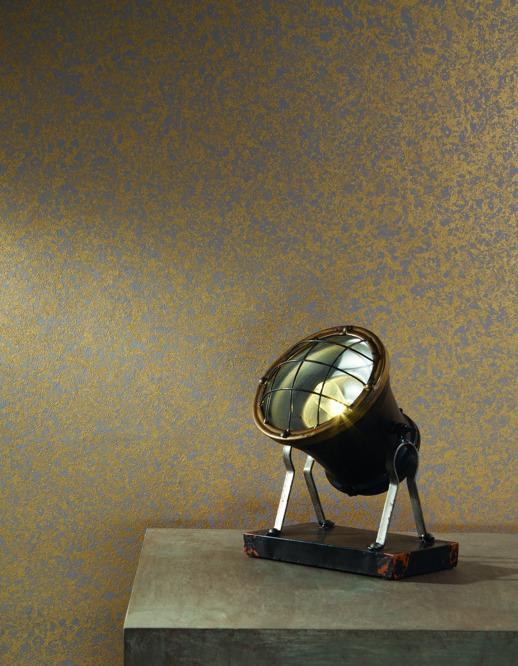 Vinyl Wall Covering Restoration Elements Mercury Glass Gilded Gold Room Scene