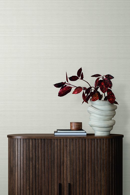 Vinyl Wall Covering Restoration Elements Revival Silk RIVER HAZE Room Scene