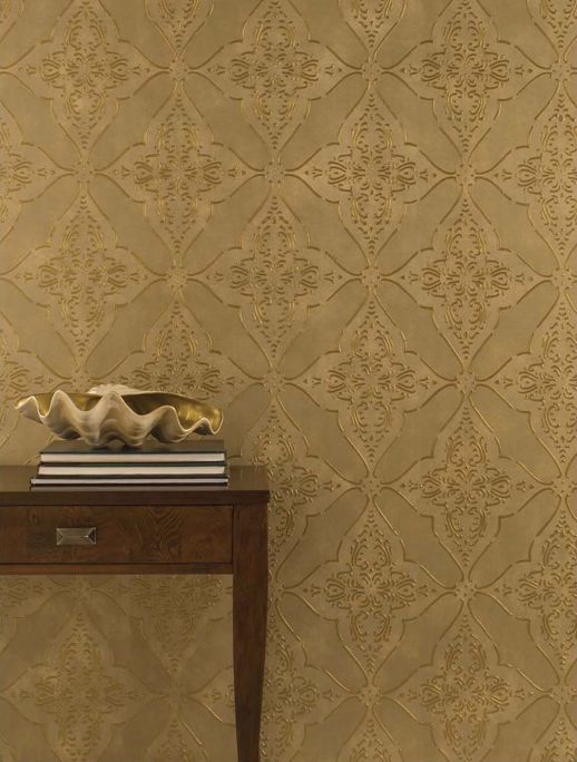 Specialty Wallcovering Solari Leighton Golden Sunset Room Scene