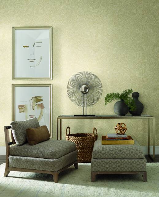 Vinyl Wall Covering Thom Filicia Fluent Bleached Room Scene