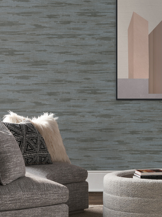 Vinyl Wall Covering Thom Filicia Formation Charcoal Room Scene