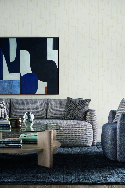 Vinyl Wall Covering Thom Filicia Roxbury Smoke Room Scene