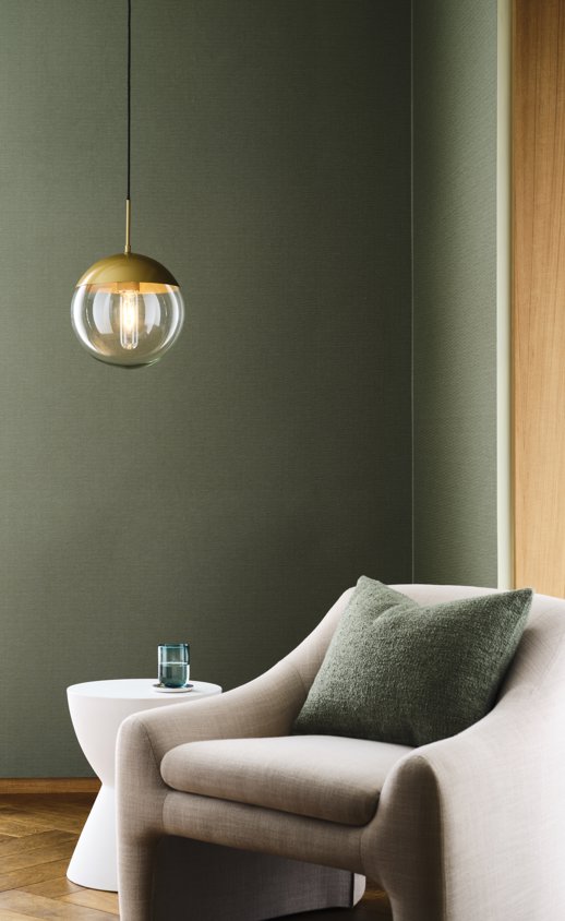 Vinyl Wall Covering Veridia Harlow CAFÉ NOIR Room Scene