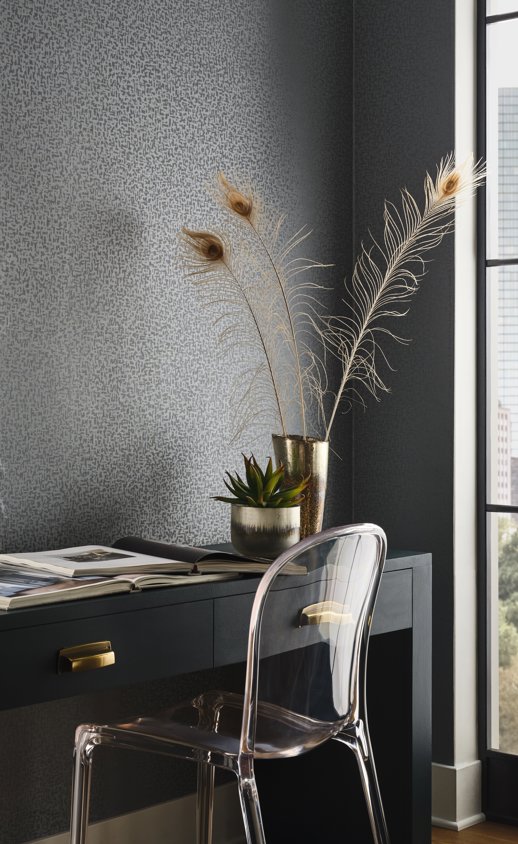 Vinyl Wall Covering Veridia Nexus GALVANIZE Room Scene