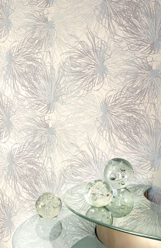 Vinyl Wall Covering Vycon Contract Anemone Grey Gull Room Scene
