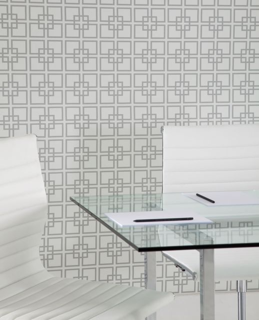 Vinyl Wall Covering Vycon Contract Jardin China White Room Scene