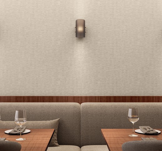 Vinyl Wall Covering Vycon Contract Loom-inosity White On Room Scene
