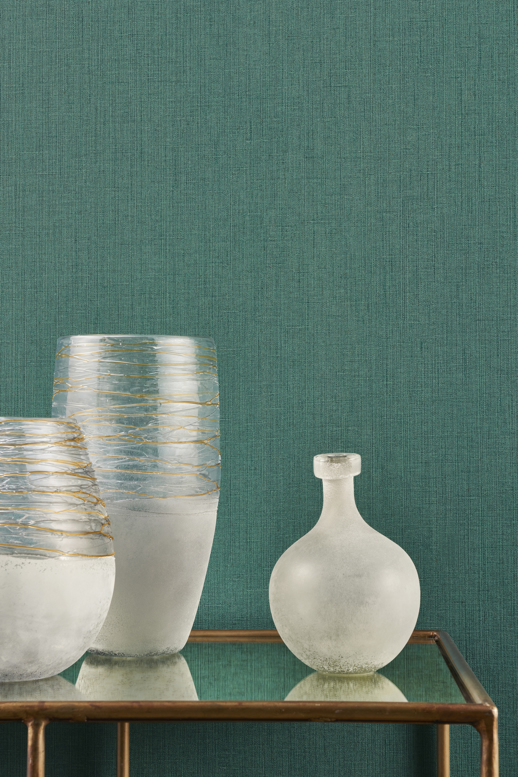 Vinyl Wall Covering Vycon Contract Panache Tropic Teal Room Scene