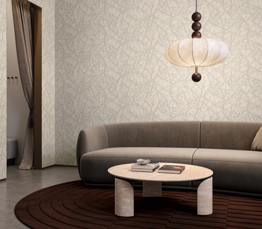 Vinyl Wall Covering Vycon Contract Paris Canopy Winter White Room Scene