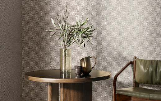 Vinyl Wall Covering Vycon Contract Rare Reed Clam Shell Room Scene