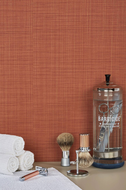 Vinyl Wall Covering Vycon Contract Rivulet Stream Red Maple Room Scene