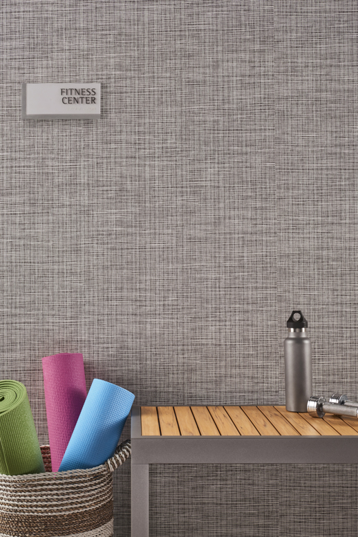 Vinyl Wall Covering Vycon Contract Sass-A-Grass Birchwood Room Scene