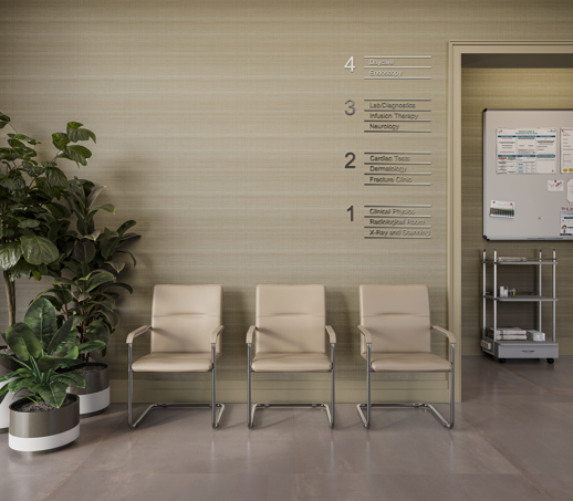 Vinyl Wall Covering Vycon Contract Summer Weave Great White Room Scene