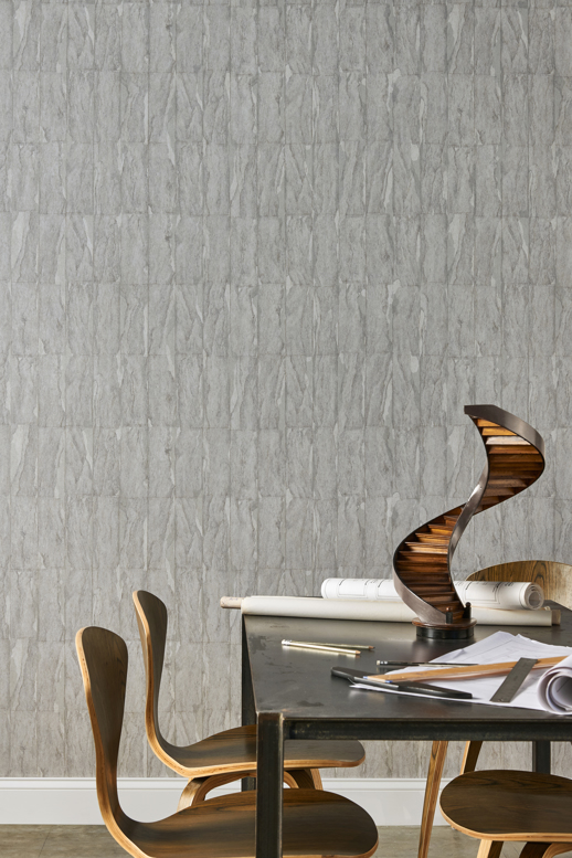 Vinyl Wall Covering Vycon Contract Woodland Block Cerused Ash Room Scene