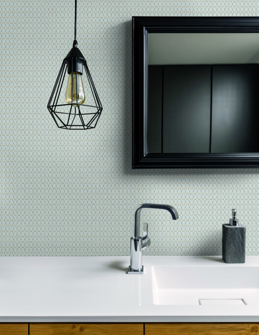 Vinyl Wall Covering Candice Olson Couture Linx Zinc Room Scene