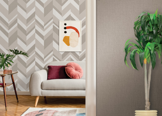 Vinyl Wall Covering Len-Tex Contract Modernize Laguna Room Scene