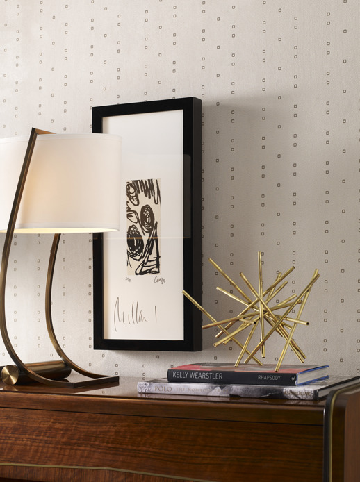 Vinyl Wall Covering Natural Textiles 1 Armand Khaki Room Scene