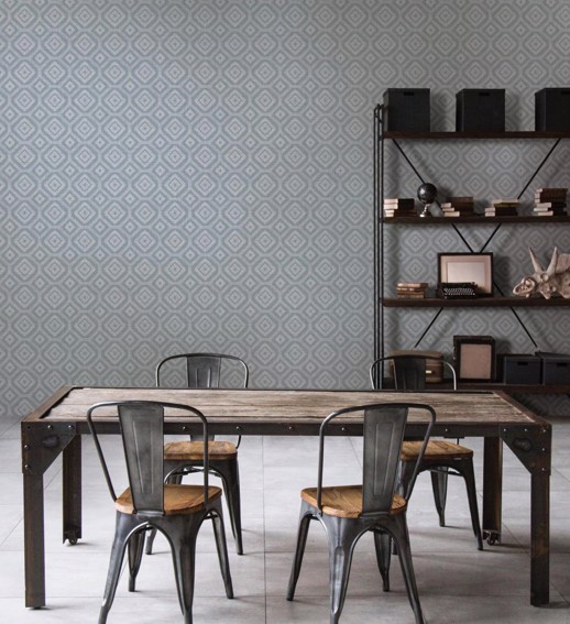 Vinyl Wall Covering Restoration Elements District Pearl Trax Room Scene