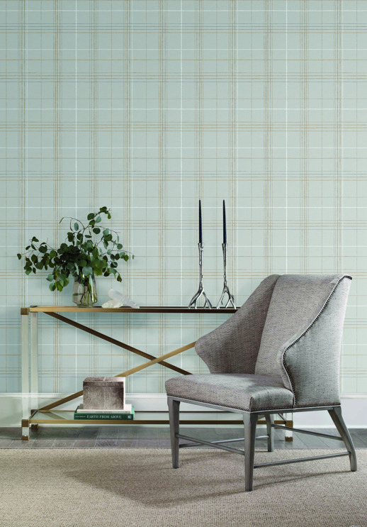 Vinyl Wall Covering Thom Filicia Kirkwall Wheat Room Scene